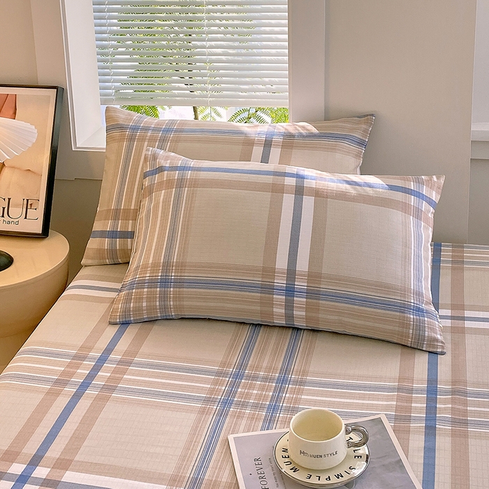 91家纺网 家纺一手货源 找家纺 爱彼家纺 2026新款全棉纯棉老粗布凉席单床单席子床单三件套-系列三 华夫格-摩卡