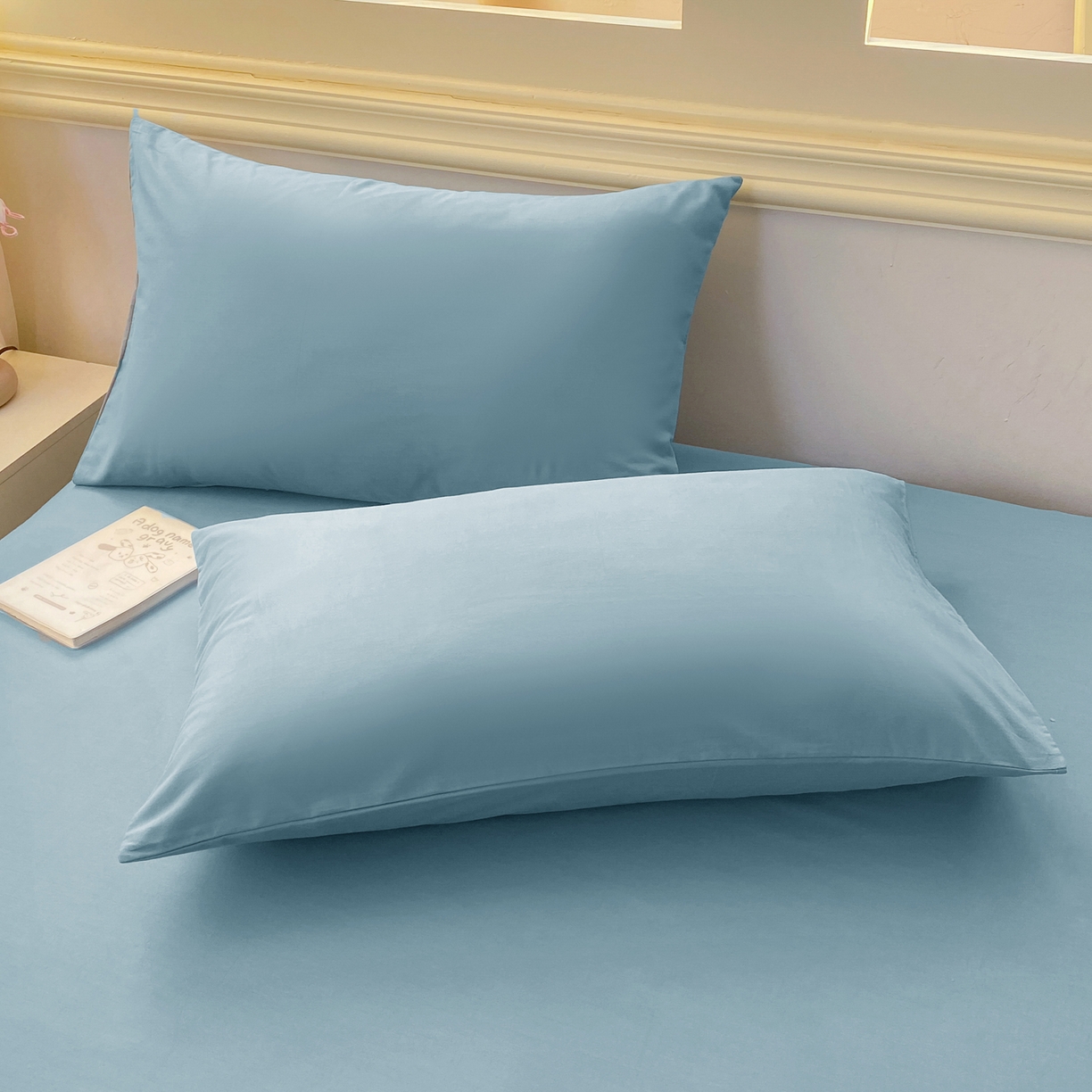 91家纺网 家纺一手货源 找家纺 恋人优选 2026新款爬爬熊刺绣全棉纯棉单床笠床笠单件（专版花型 盗版必究） 爬爬熊刺绣浅蓝