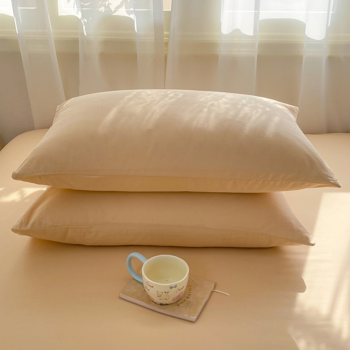 91家纺网 家纺一手货源 找家纺 恋人优选 2026新款爬爬熊刺绣全棉纯棉单床笠床笠单件（专版花型 盗版必究） 爬爬熊刺绣米色