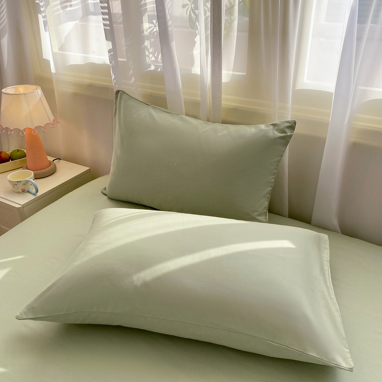 91家纺网 家纺一手货源 找家纺 恋人优选 2026新款爬爬熊刺绣全棉纯棉单床笠床笠单件（专版花型 盗版必究） 爬爬熊刺绣果绿