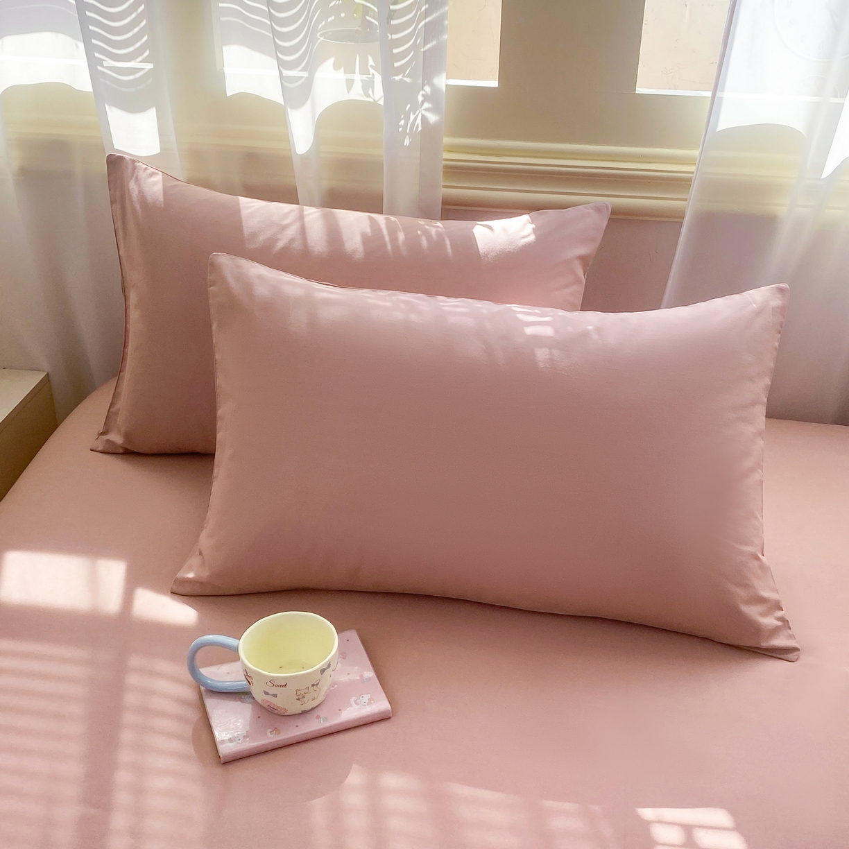 91家纺网 家纺一手货源 找家纺 恋人优选 2026新款爬爬熊刺绣全棉纯棉单床笠床笠单件（专版花型 盗版必究） 爬爬熊刺绣豆沙