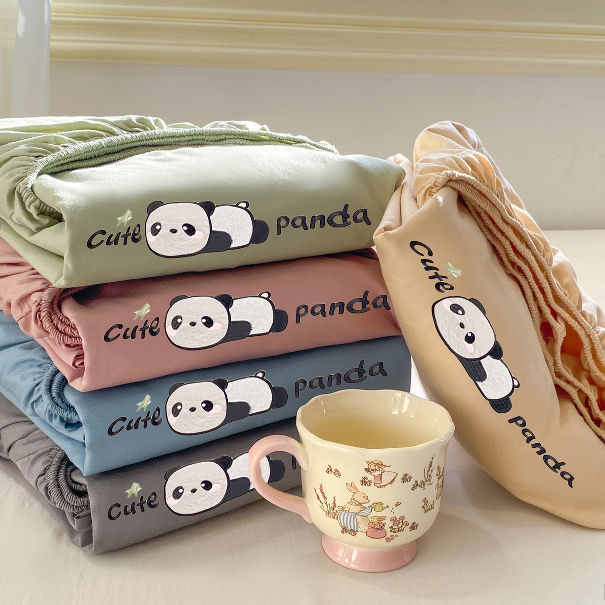 91家纺网 家纺一手货源 找家纺 （总）恋人优选 2026新款爬爬熊刺绣全棉纯棉单床笠床笠单件（专版花型 盗版必究）