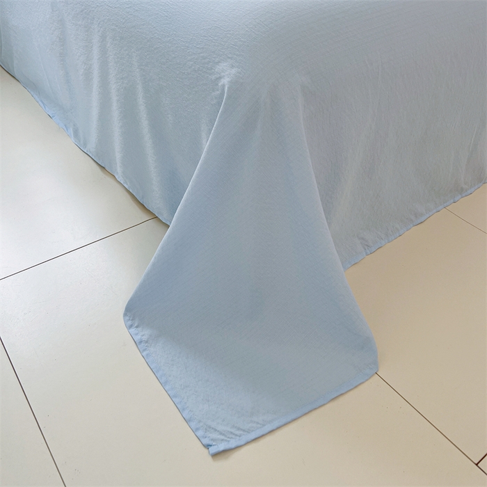 91家纺网 家纺一手货源 找家纺 壹号库家纺 2026新款云感木棉皱皱纱双层纱四件套-全棉花边款 百福（兰）