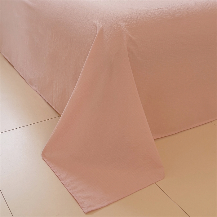 91家纺网 家纺一手货源 找家纺 壹号库家纺 2026新款云感木棉皱皱纱双层纱四件套-全棉花边款 梦露