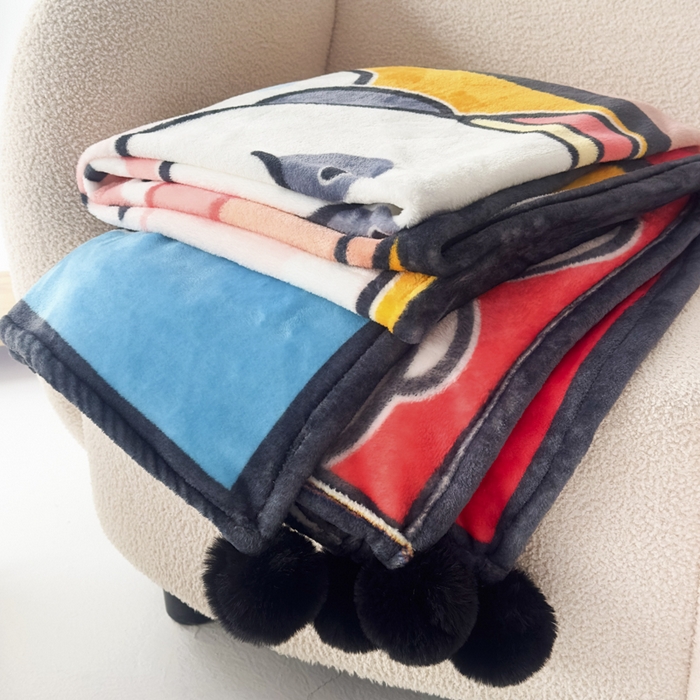 91家纺网 家纺一手货源 找家纺 （总）潮邦创意家居 2026新款星眠绒单层双面球毯-BubbleTots巴波布布独家授权-第一批 控价：100*150cm不得低于69元 150*200cm不得低于89元