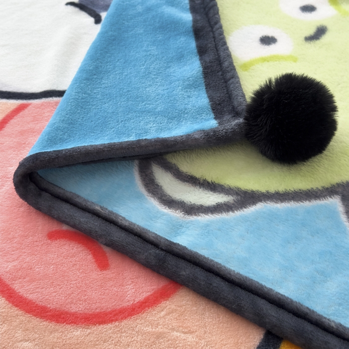 91家纺网 家纺一手货源 找家纺 （总）潮邦创意家居 2026新款星眠绒单层双面球毯-BubbleTots巴波布布独家授权-第一批 控价：100*150cm不得低于69元 150*200cm不得低于89元