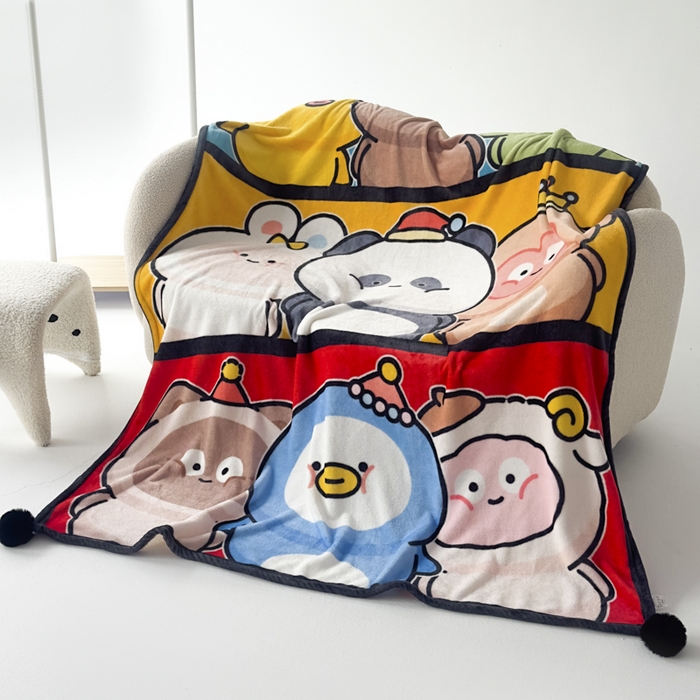 91家纺网 家纺一手货源 找家纺 （总）潮邦创意家居 2026新款星眠绒单层双面球毯-BubbleTots巴波布布独家授权-第一批 控价：100*150cm不得低于69元 150*200cm不得低于89元