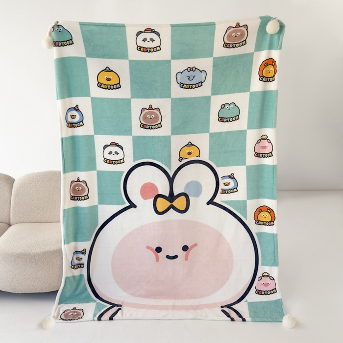 91家纺网 家纺一手货源 找家纺 （总）潮邦创意家居 2026新款星眠绒单层双面球毯-BubbleTots巴波布布独家授权-第一批 控价：100*150cm不得低于69元 150*200cm不得低于89元