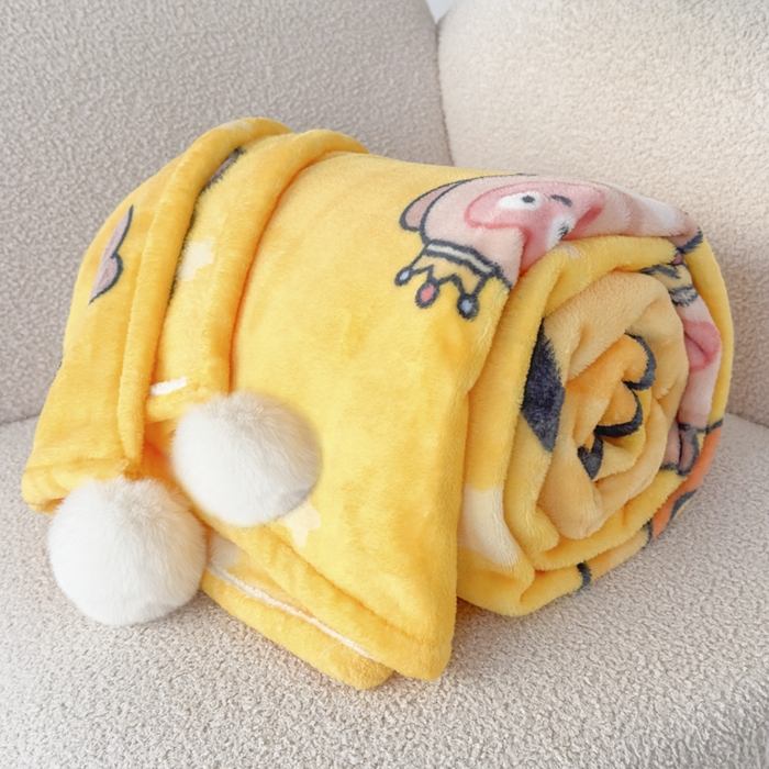 91家纺网 家纺一手货源 找家纺 潮邦创意家居 2026新款星眠绒单层双面球毯-BubbleTots巴波布布独家授权-第一批 控价：100*150cm不得低于69元 150*200cm不得低于89元 巴啵茨茨