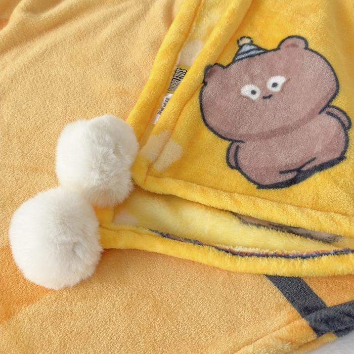 91家纺网 家纺一手货源 找家纺 潮邦创意家居 2026新款星眠绒单层双面球毯-BubbleTots巴波布布独家授权-第一批 控价：100*150cm不得低于69元 150*200cm不得低于89元 巴啵茨茨