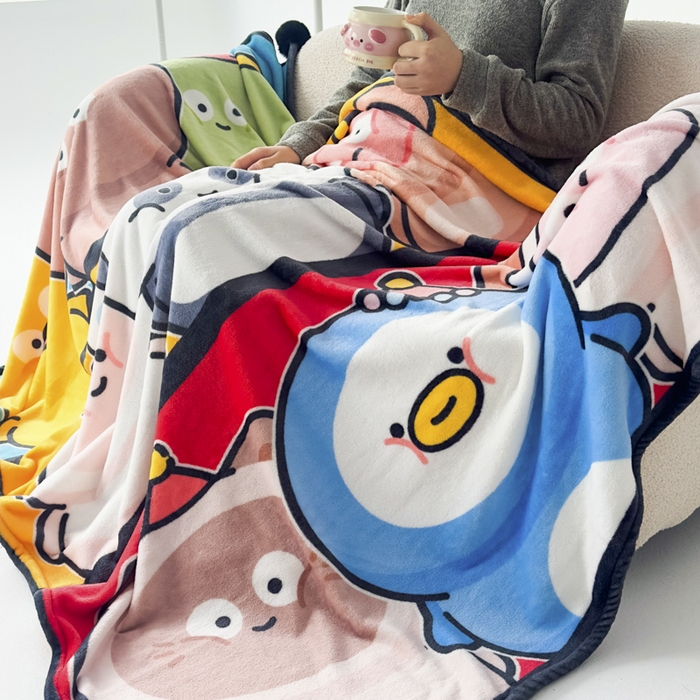 91家纺网 家纺一手货源 找家纺 潮邦创意家居 2026新款星眠绒单层双面球毯-BubbleTots巴波布布独家授权-第一批 控价：100*150cm不得低于69元 150*200cm不得低于89元 巴波萌团