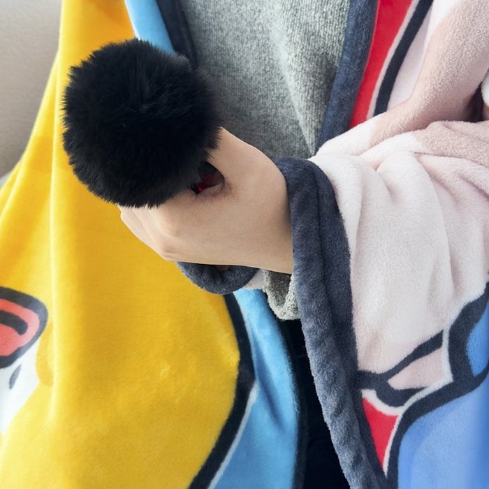 91家纺网 家纺一手货源 找家纺 潮邦创意家居 2026新款星眠绒单层双面球毯-BubbleTots巴波布布独家授权-第一批 控价：100*150cm不得低于69元 150*200cm不得低于89元 巴波萌团