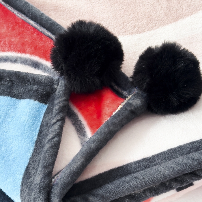 91家纺网 家纺一手货源 找家纺 潮邦创意家居 2026新款星眠绒单层双面球毯-BubbleTots巴波布布独家授权-第一批 控价：100*150cm不得低于69元 150*200cm不得低于89元 巴波萌团