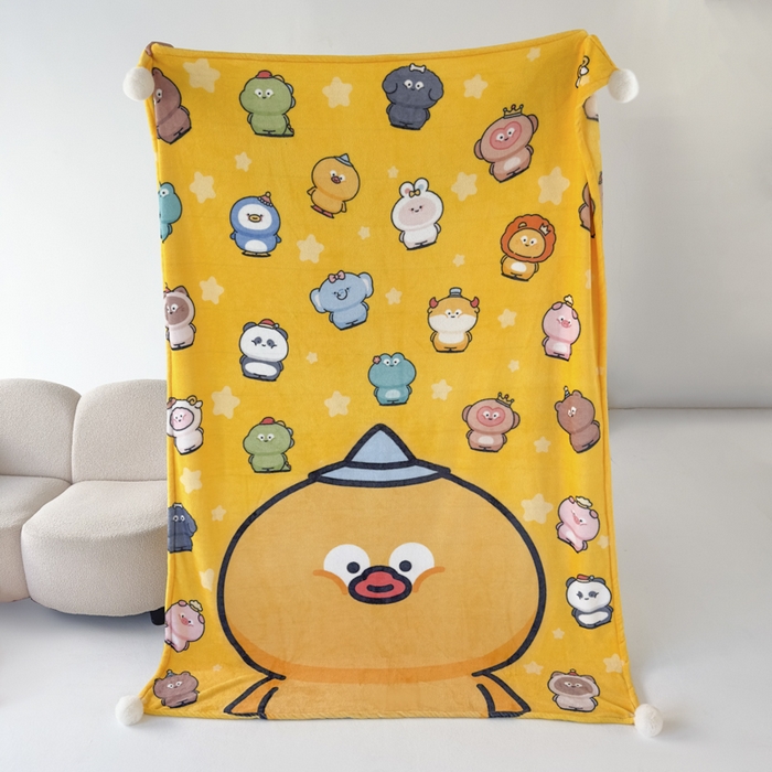 潮邦创意家居 2026新款星眠绒单层双面球毯-BubbleTots巴波布布独家授权-第一批 控价：100*150cm不得低于69元 150*200cm不得低于89元 巴啵茨茨