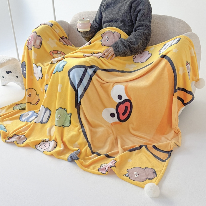 91家纺网 家纺一手货源 找家纺 潮邦创意家居 2026新款星眠绒单层双面球毯-BubbleTots巴波布布独家授权-第一批 控价：100*150cm不得低于69元 150*200cm不得低于89元 巴啵茨茨