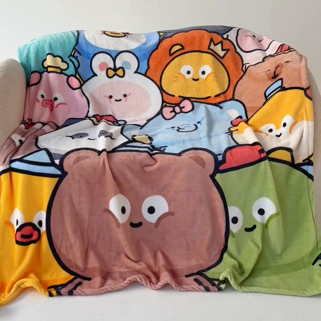 91家纺网 家纺一手货源 找家纺 潮邦创意家居 2026新款星眠绒单层双面球毯-BubbleTots巴波布布独家授权-第一批 控价：100*150cm不得低于69元 150*200cm不得低于89元 巴波众萌