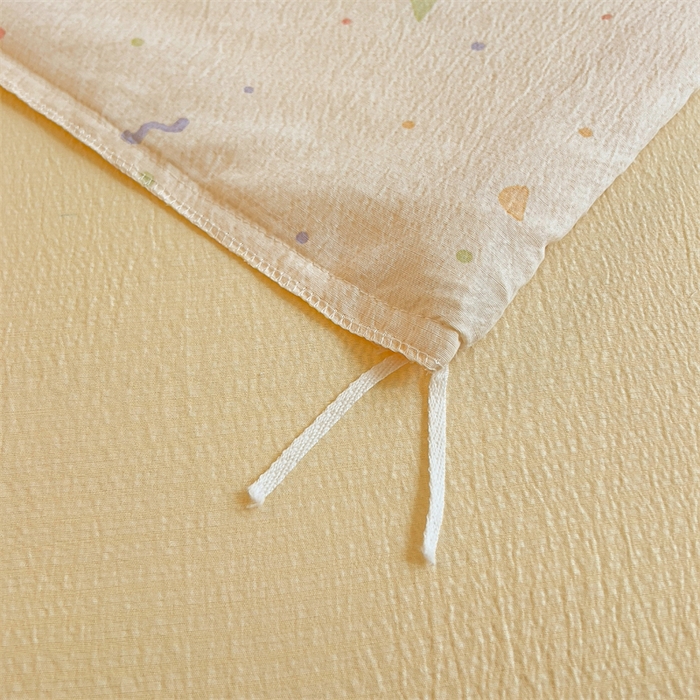 91家纺网 家纺一手货源 找家纺 （总）壹号库家纺 2026新款云感木棉皱皱纱双层纱四件套-全棉花边款