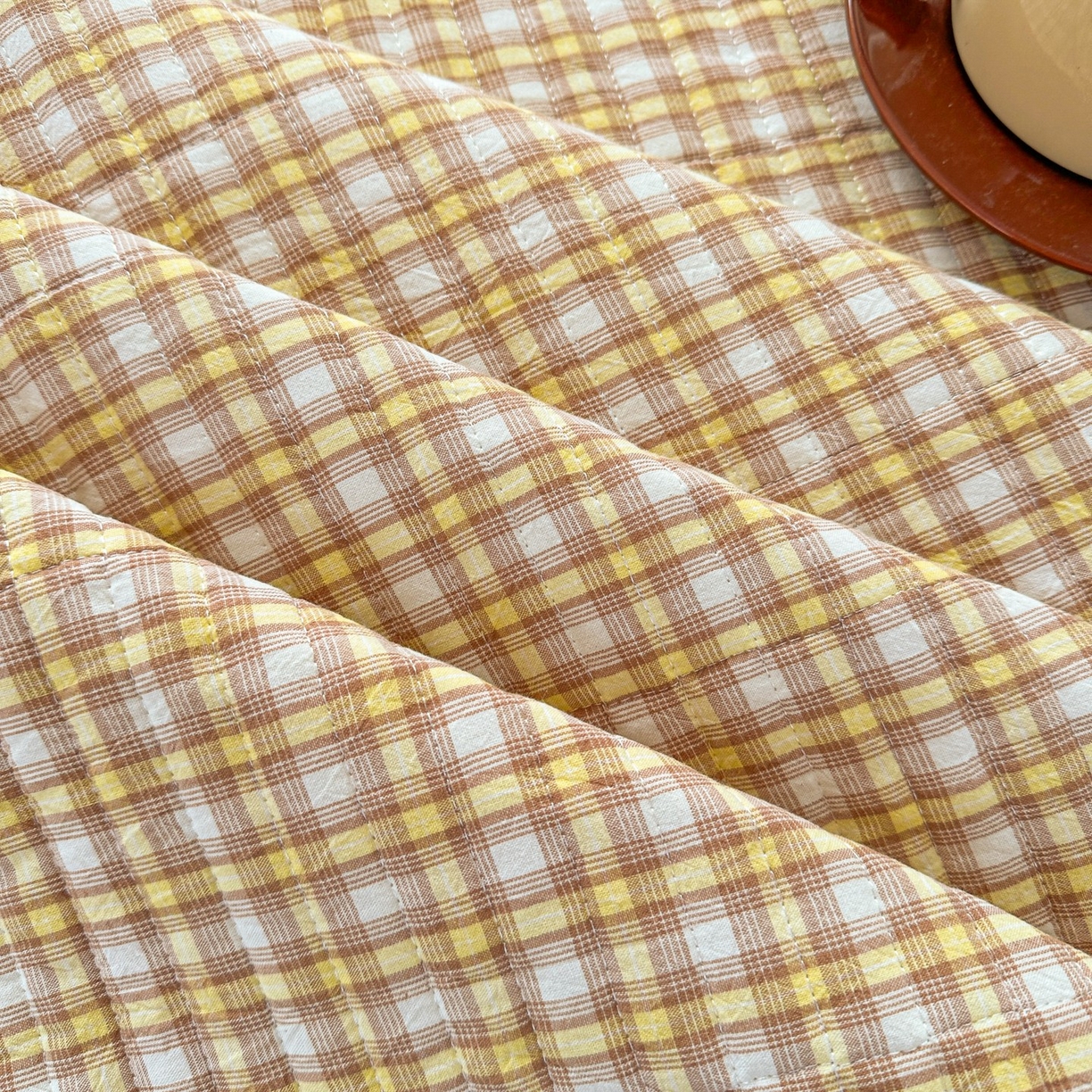 91家纺网 家纺一手货源 找家纺 （总）暖居 2026新款全棉纯棉色织榻榻米三件套四件套单件大炕盖支持定制