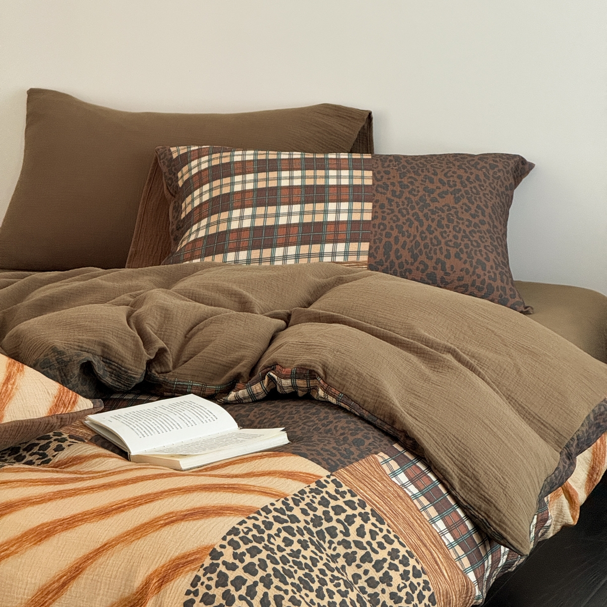 91家纺网 家纺一手货源 找家纺 （总）山舍家居 2026新款全棉纯棉双层皱皱纱四件套