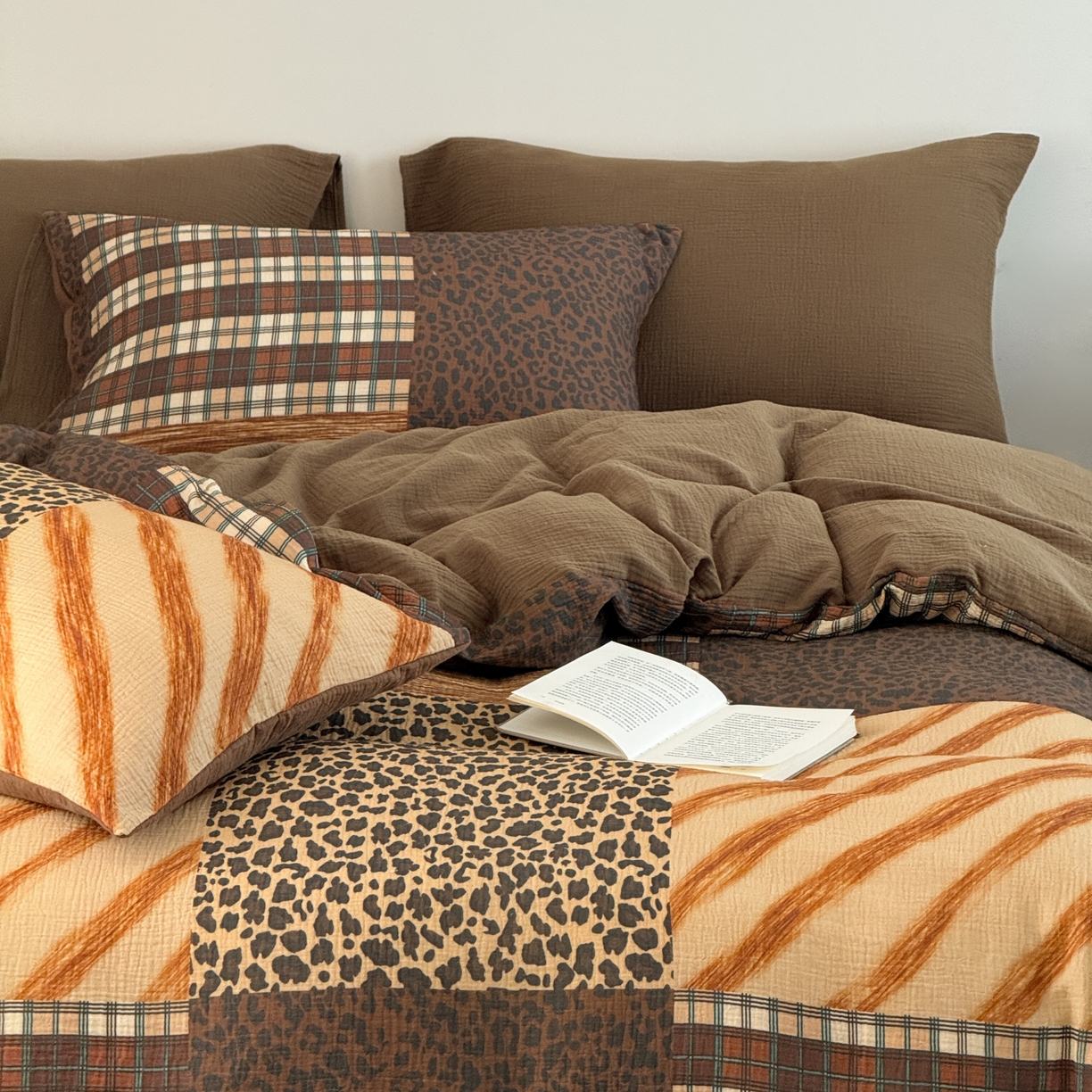 91家纺网 家纺一手货源 找家纺 （总）山舍家居 2026新款全棉纯棉双层皱皱纱四件套