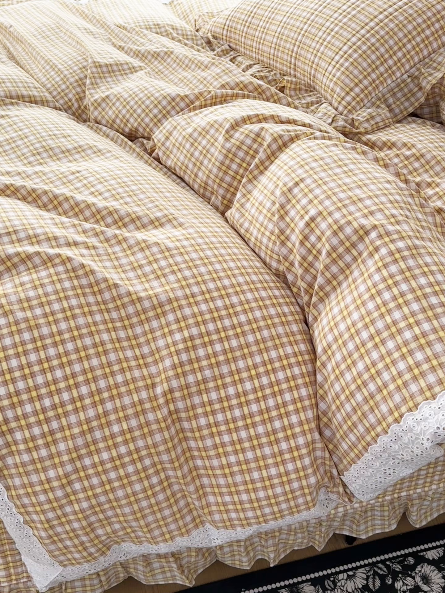 91家纺网 家纺一手货源 找家纺 （总）暖居 2026新款全棉纯棉色织榻榻米三件套四件套单件大炕盖支持定制