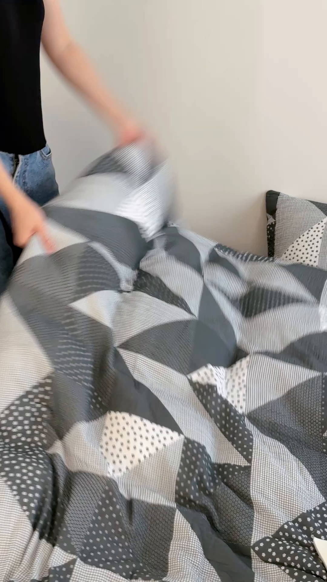 91家纺网 家纺一手货源 找家纺 山舍家居 2026新款全棉纯棉双层皱皱纱四件套 芷与芷安