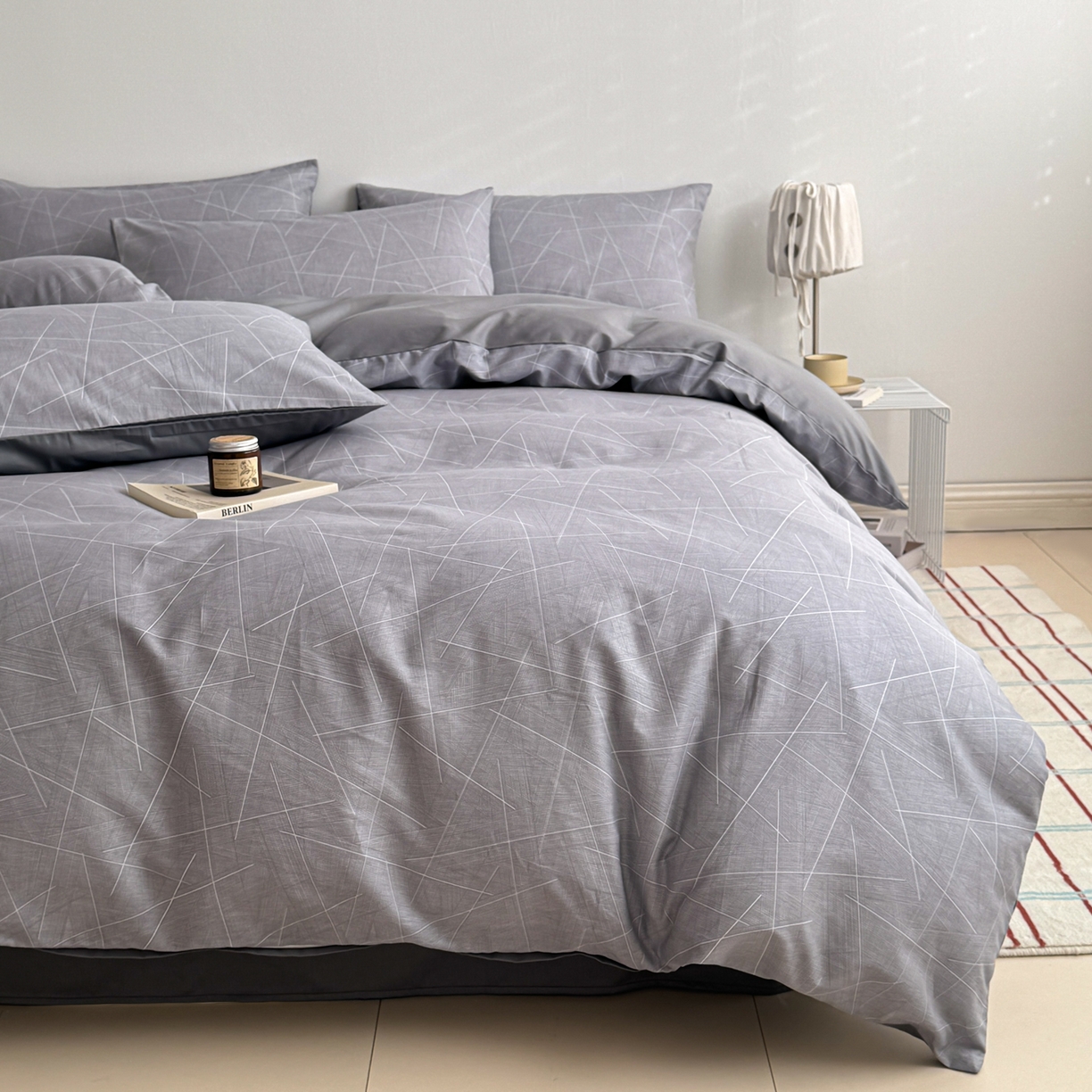 91家纺网 家纺一手货源 找家纺 （总）简宜家居（朝初家纺） 2026新款12868全棉简约纯棉四件套