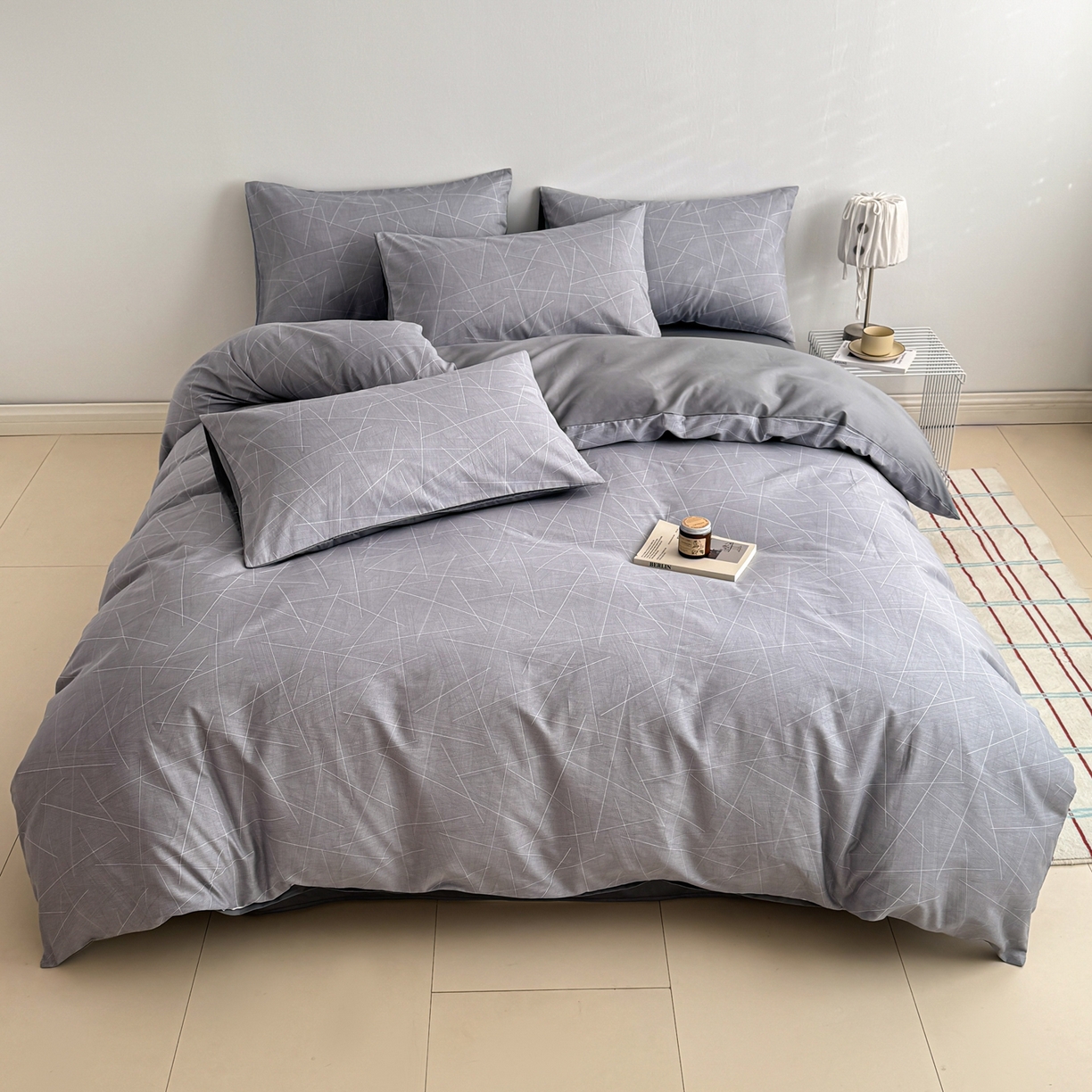 91家纺网 家纺一手货源 找家纺 （总）简宜家居（朝初家纺） 2026新款12868全棉简约纯棉四件套