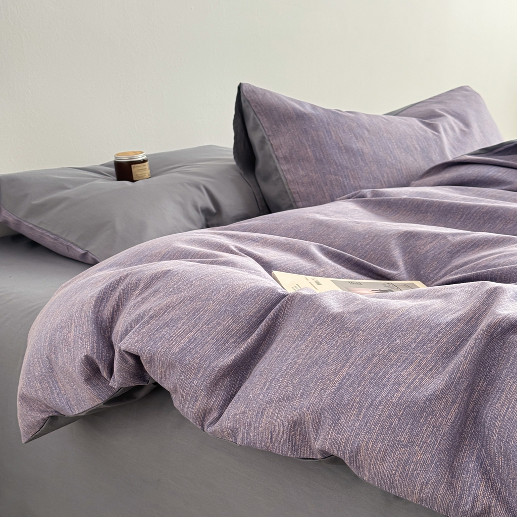 91家纺网 家纺一手货源 找家纺 简宜家居（朝初家纺） 2026新款12868全棉简约纯棉四件套 圣托里尼