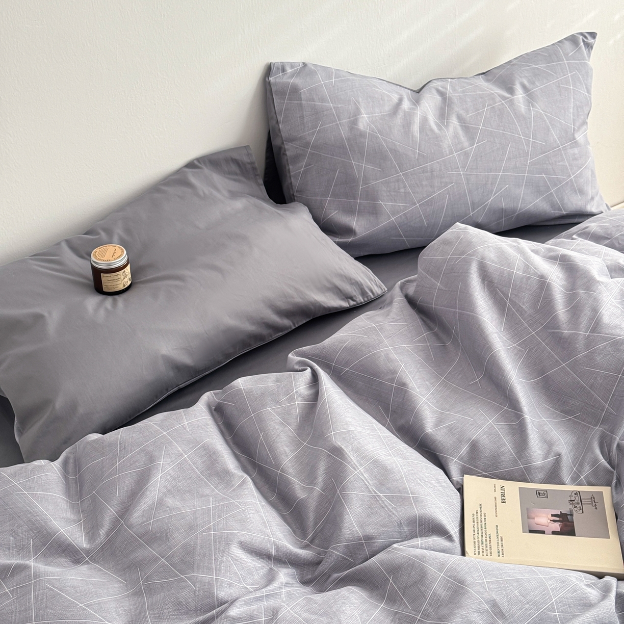 91家纺网 家纺一手货源 找家纺 简宜家居（朝初家纺） 2026新款12868全棉简约纯棉四件套 布莱德