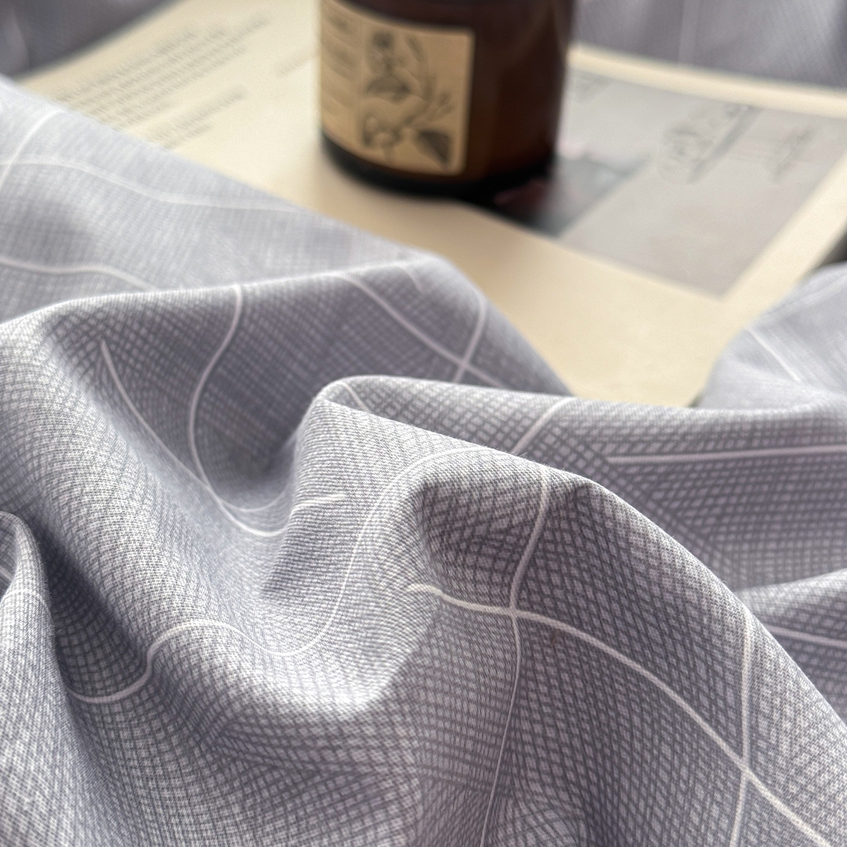 91家纺网 家纺一手货源 找家纺 简宜家居（朝初家纺） 2026新款12868全棉简约纯棉四件套 布莱德