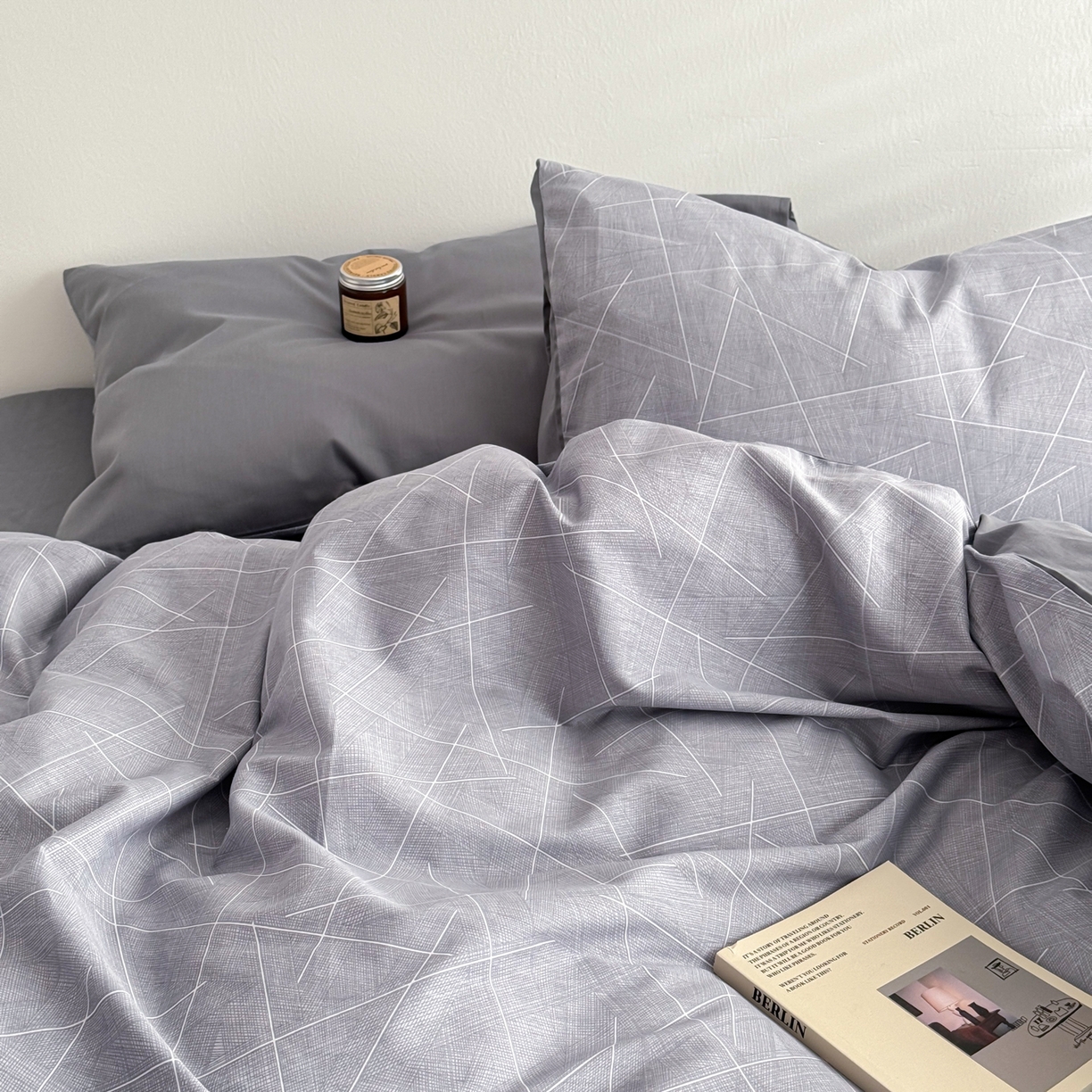 91家纺网 家纺一手货源 找家纺 简宜家居（朝初家纺） 2026新款12868全棉简约纯棉四件套 布莱德