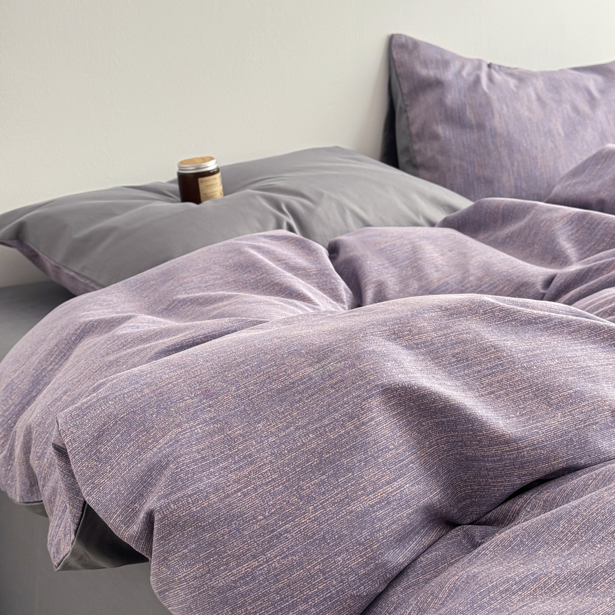 91家纺网 家纺一手货源 找家纺 简宜家居（朝初家纺） 2026新款12868全棉简约纯棉四件套 圣托里尼