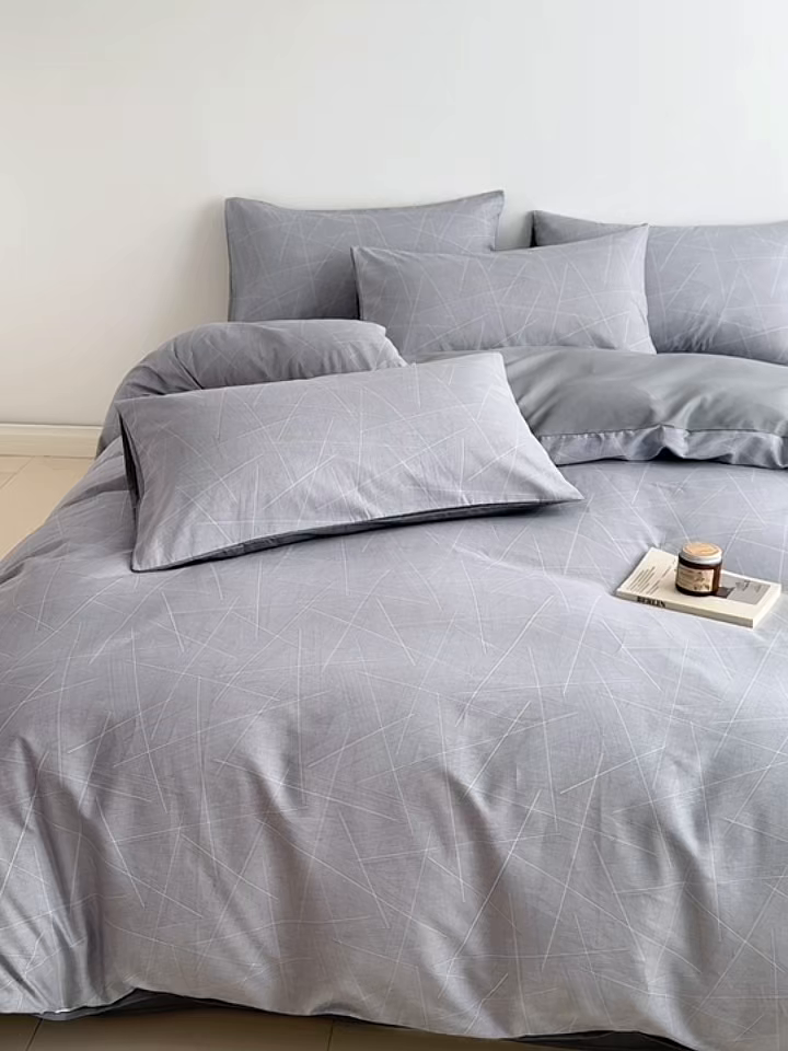 91家纺网 家纺一手货源 找家纺 （总）简宜家居（朝初家纺） 2026新款12868全棉简约纯棉四件套