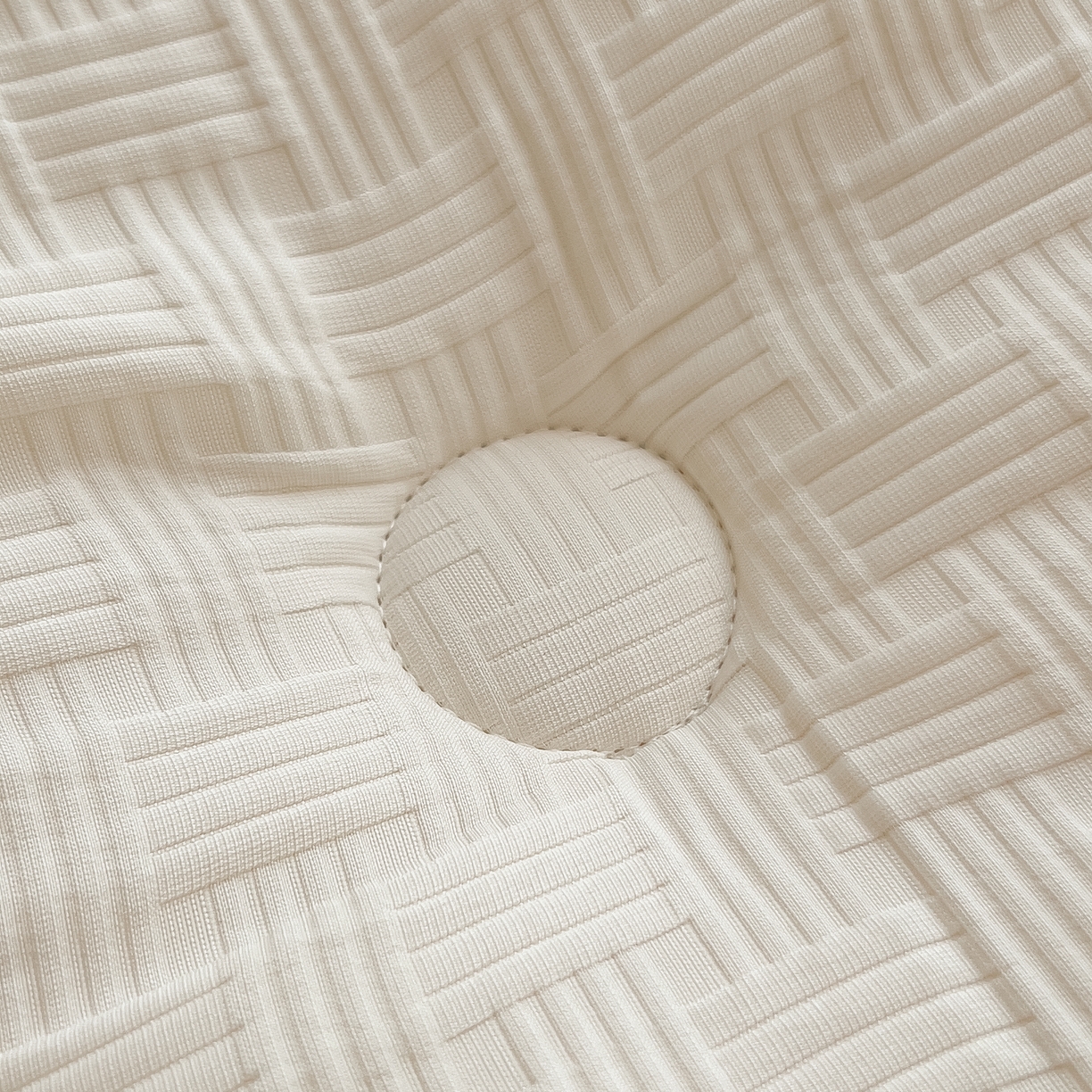 91家纺网 家纺一手货源 找家纺 好尚居 2026新款烫画华夫格冬被 双拼款☀白拼卡其