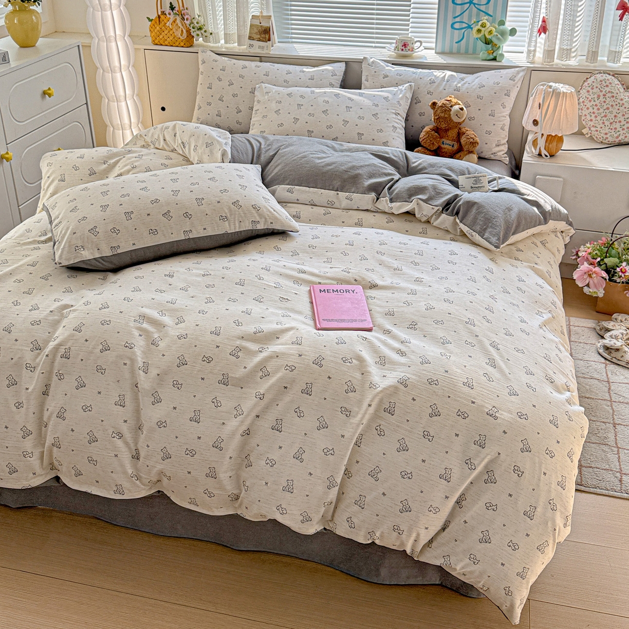 91家纺网 家纺一手货源 找家纺 （总）名品家纺 2026新款软糯小露麻棉麻棉纱四件套 提供买家秀