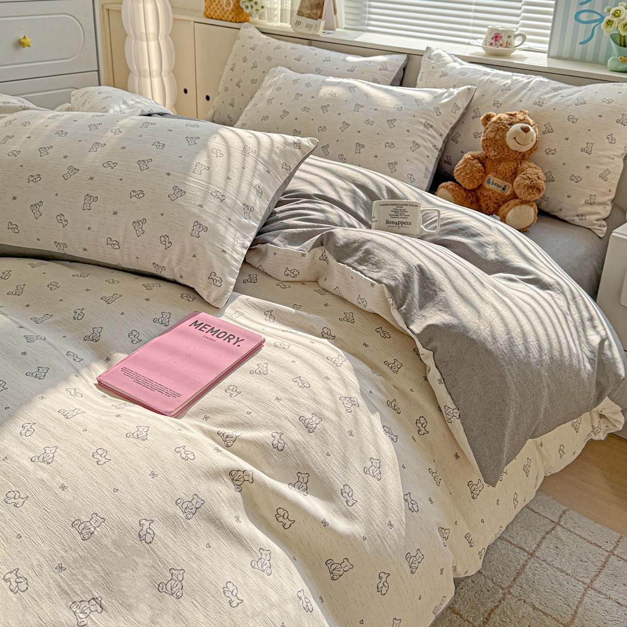 91家纺网 家纺一手货源 找家纺 （总）名品家纺 2026新款软糯小露麻棉麻棉纱四件套 提供买家秀