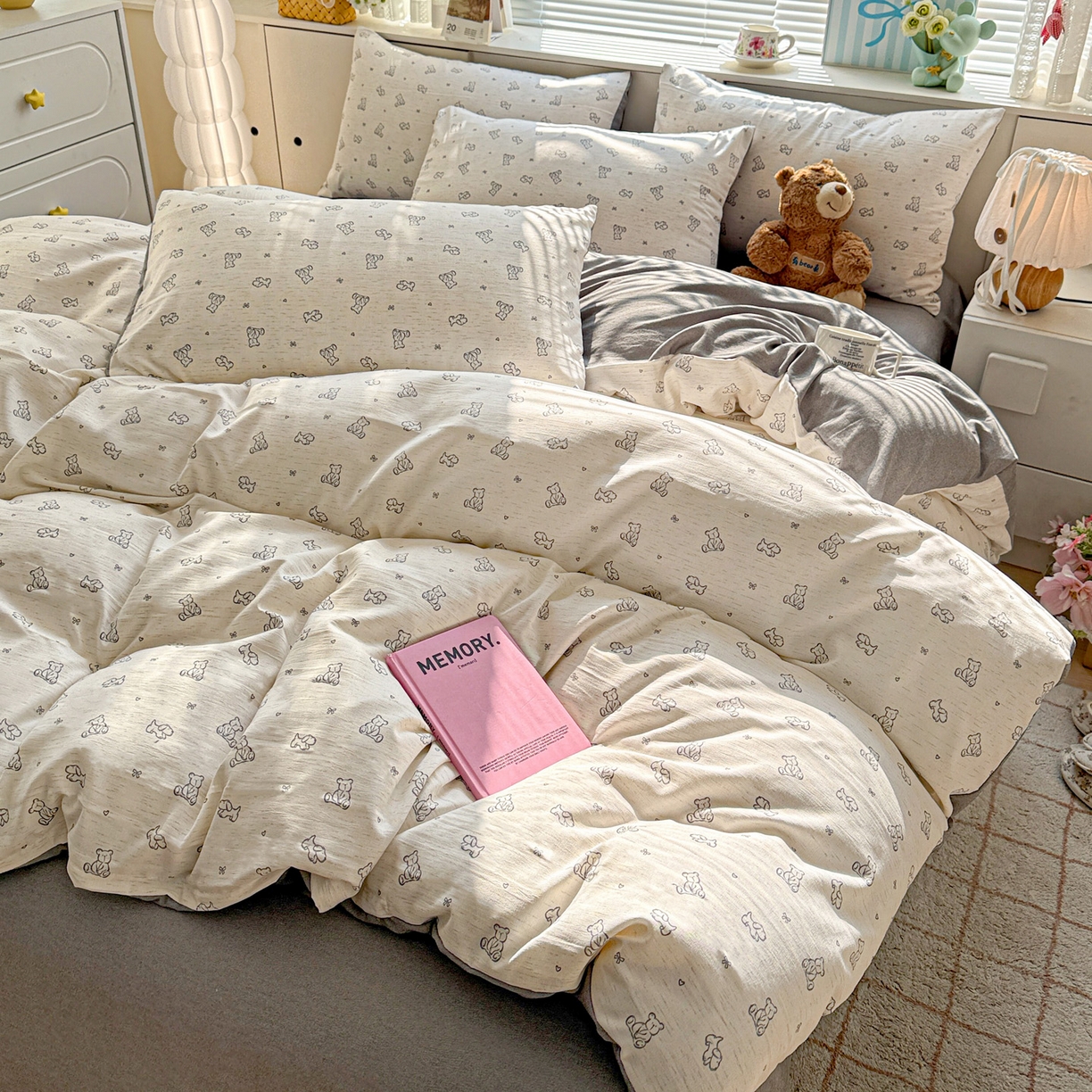 91家纺网 家纺一手货源 找家纺 （总）名品家纺 2026新款软糯小露麻棉麻棉纱四件套 提供买家秀