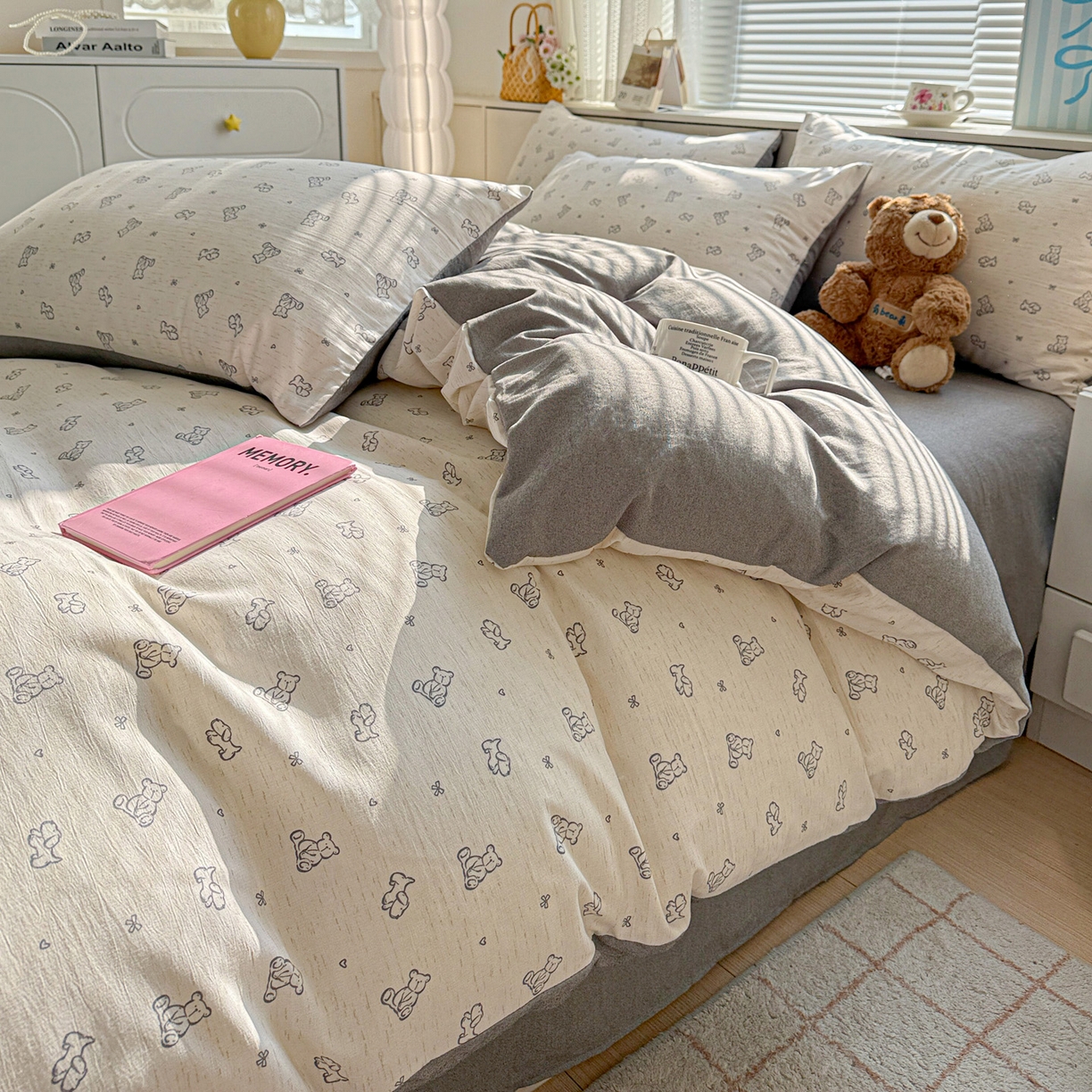 91家纺网 家纺一手货源 找家纺 （总）名品家纺 2026新款软糯小露麻棉麻棉纱四件套 提供买家秀