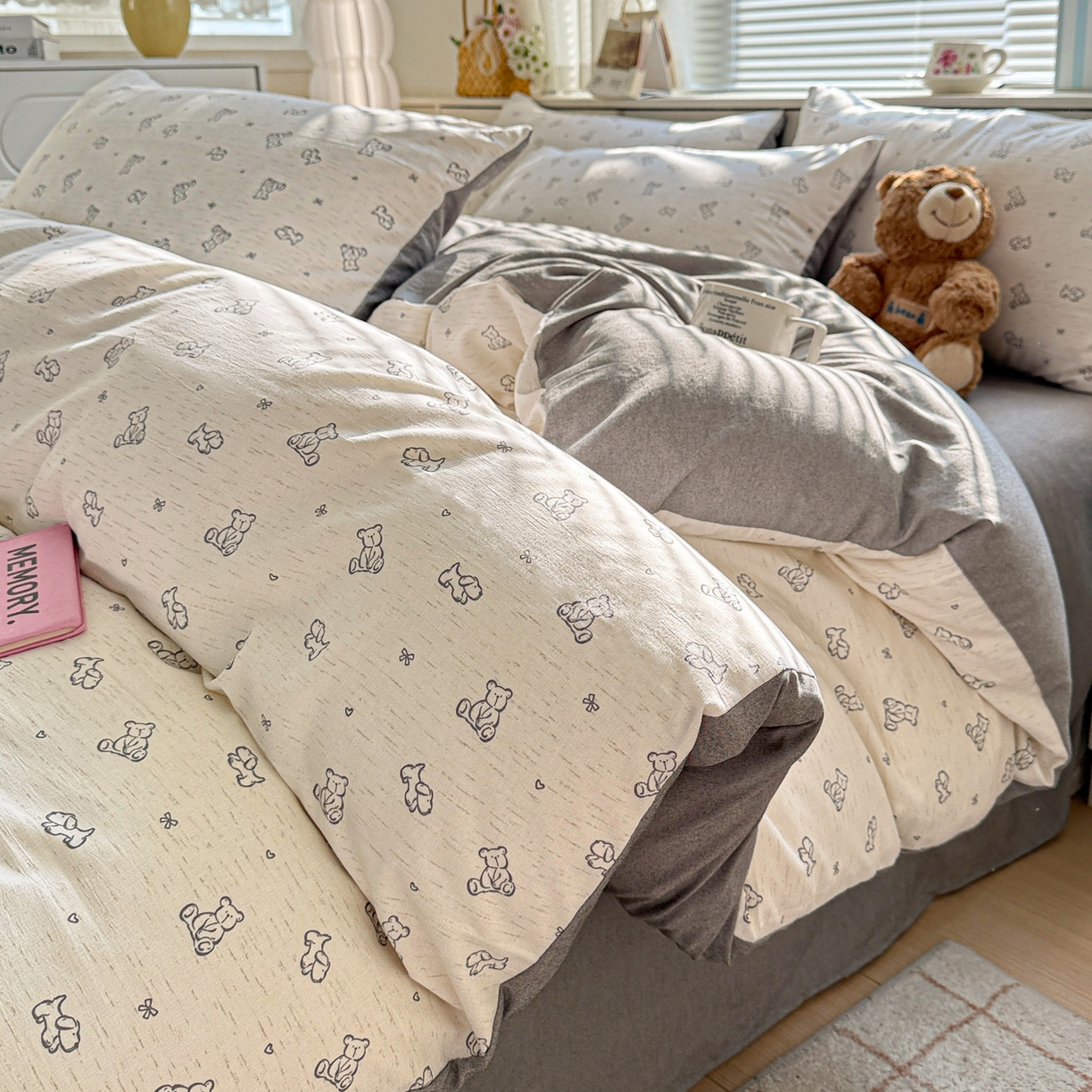 91家纺网 家纺一手货源 找家纺 （总）名品家纺 2026新款软糯小露麻棉麻棉纱四件套 提供买家秀