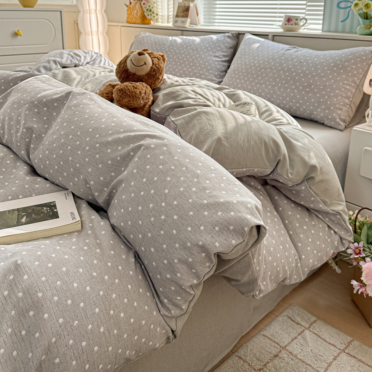 91家纺网 家纺一手货源 找家纺 （总）名品家纺 2026新款软糯小露麻棉麻棉纱四件套 提供买家秀