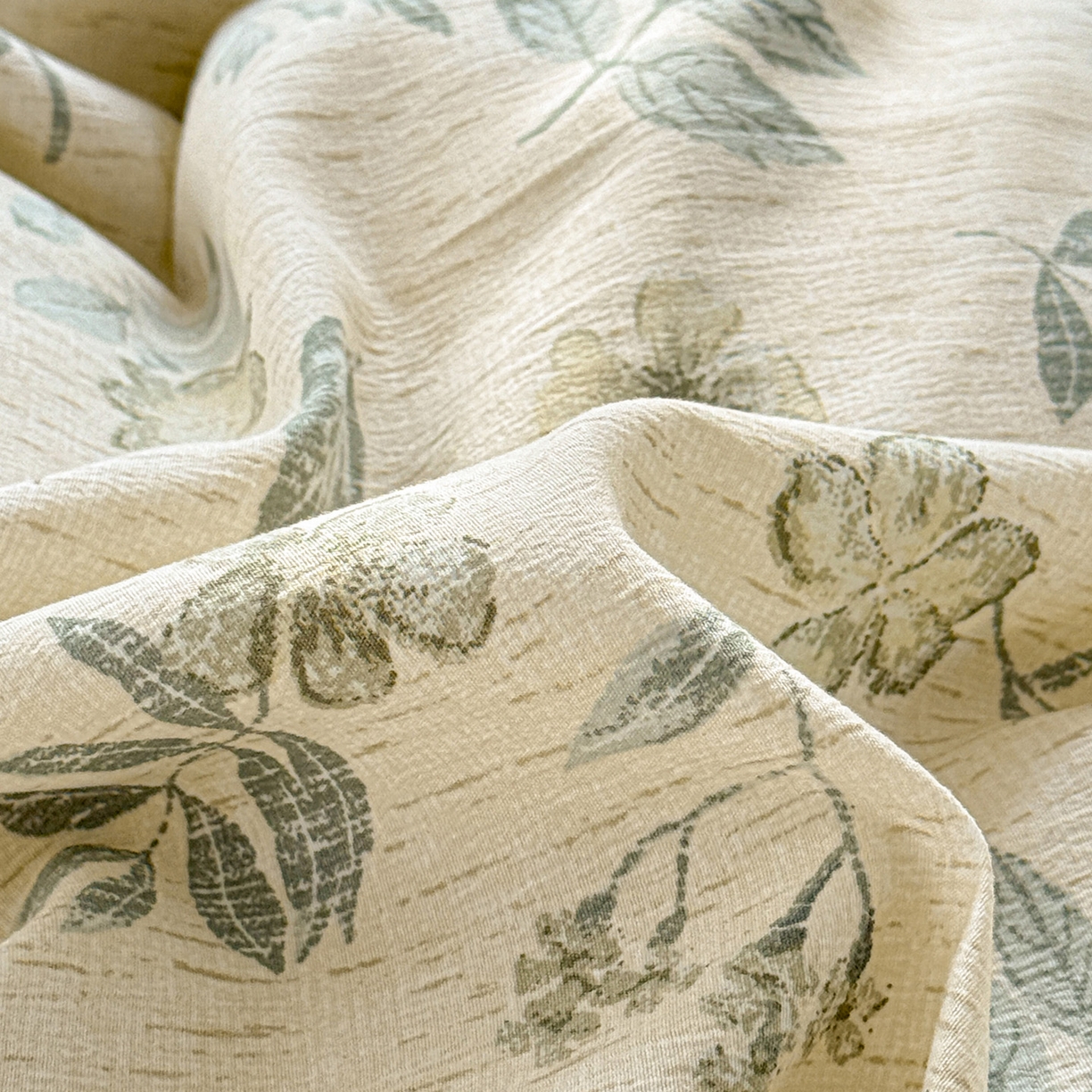 91家纺网 家纺一手货源 找家纺 名品家纺 2026新款软糯小露麻棉麻棉纱四件套 提供买家秀 浅茶花语