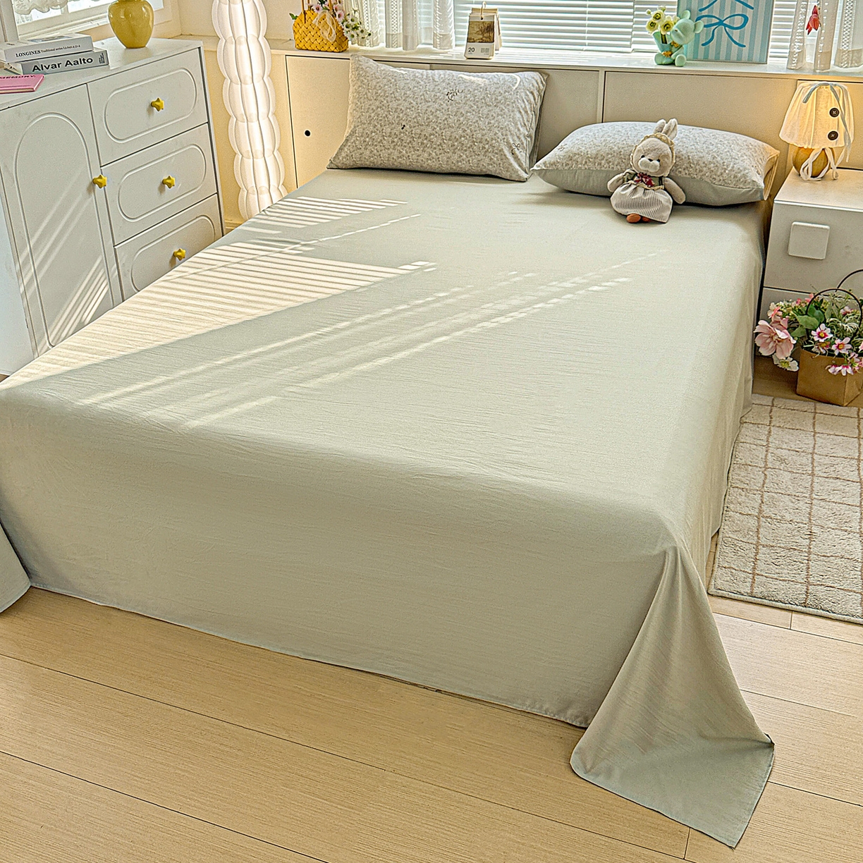 91家纺网 家纺一手货源 找家纺 名品家纺 2026新款软糯小露麻棉麻棉纱四件套 提供买家秀 小雏菊