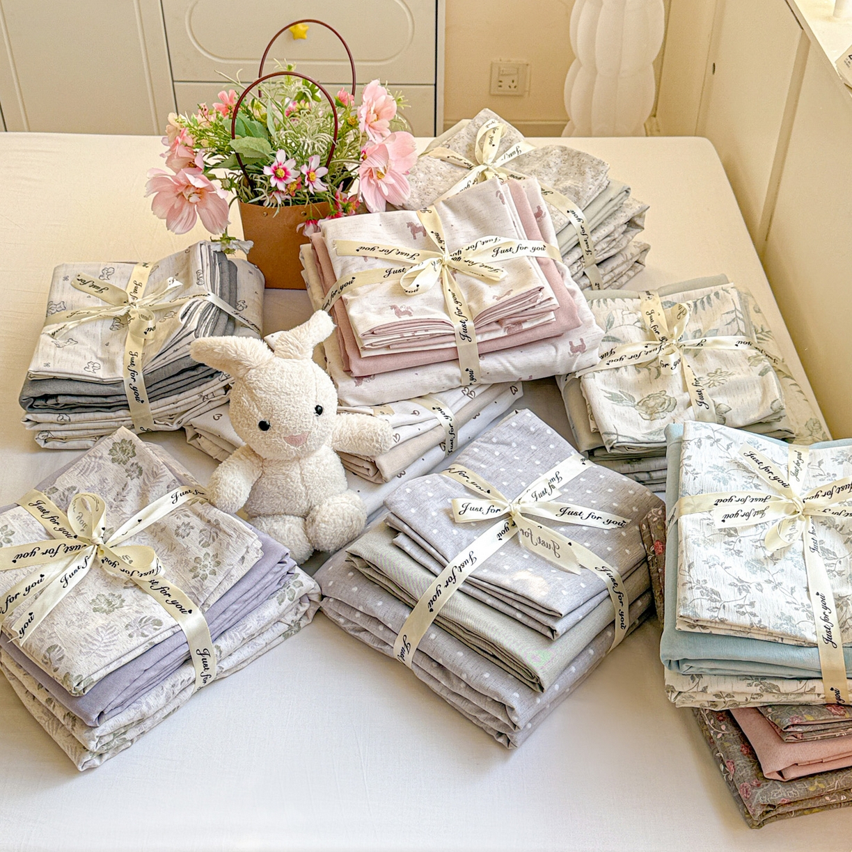 91家纺网 家纺一手货源 找家纺 名品家纺 2026新款软糯小露麻棉麻棉纱四件套 提供买家秀 组合图仅供参考不可下单