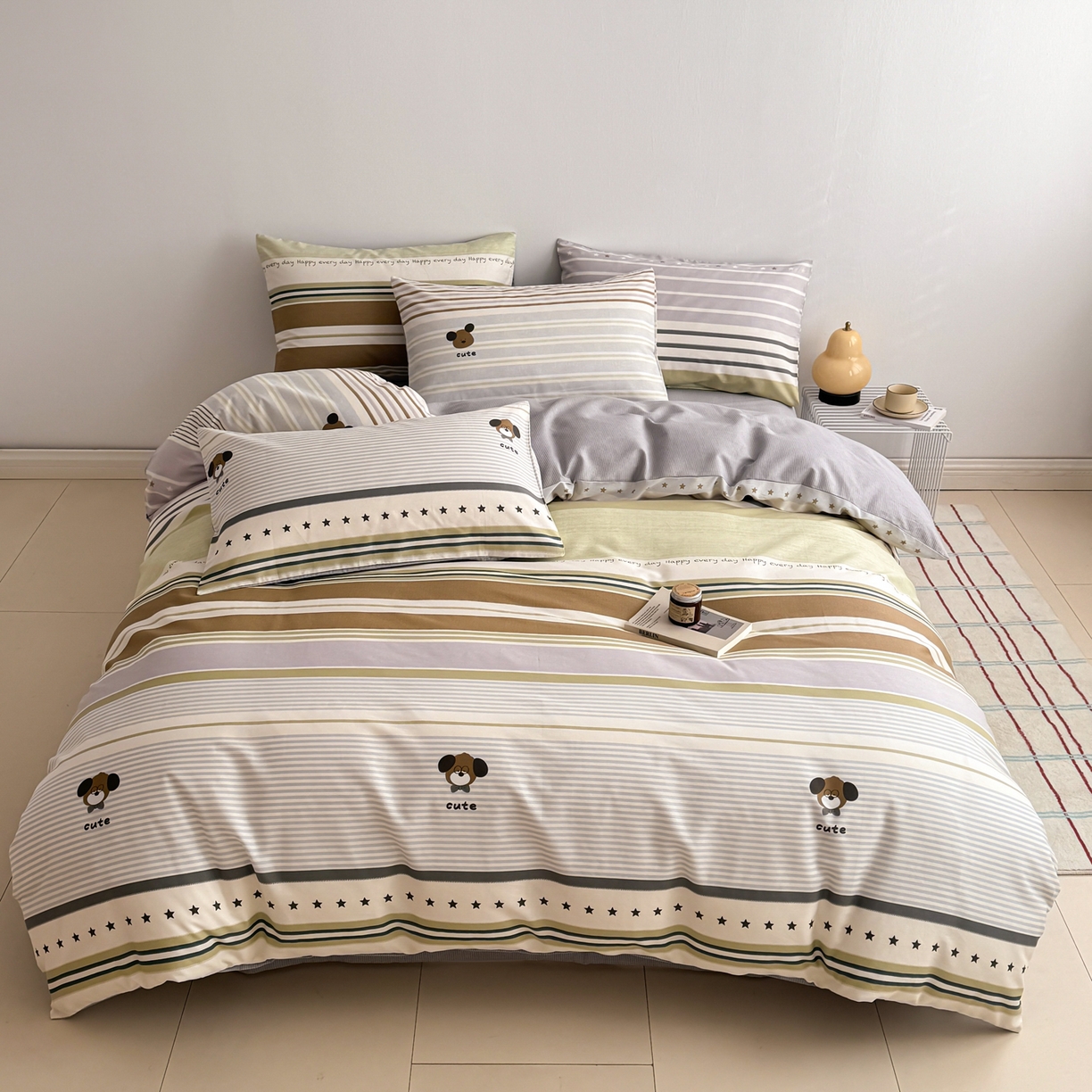 91家纺网 家纺一手货源 找家纺 （总）女子家纺 2026新款40支12868简约全棉四件套