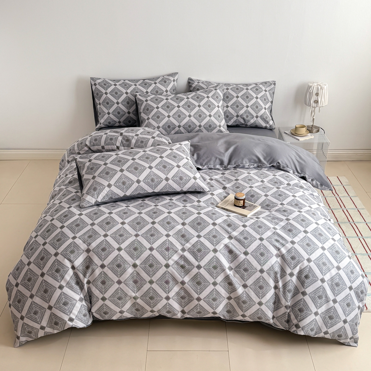 91家纺网 家纺一手货源 找家纺 （总）女子家纺 2026新款40支12868简约全棉四件套