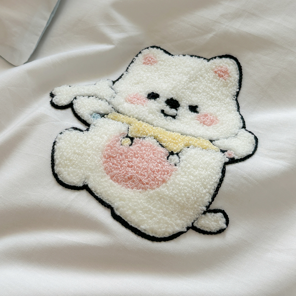 91家纺网 家纺一手货源 找家纺 丽涵家纺 2026新款50S全棉纯棉水洗棉毛巾绣花四件套幸运圣诞 可爱小狗-蓝