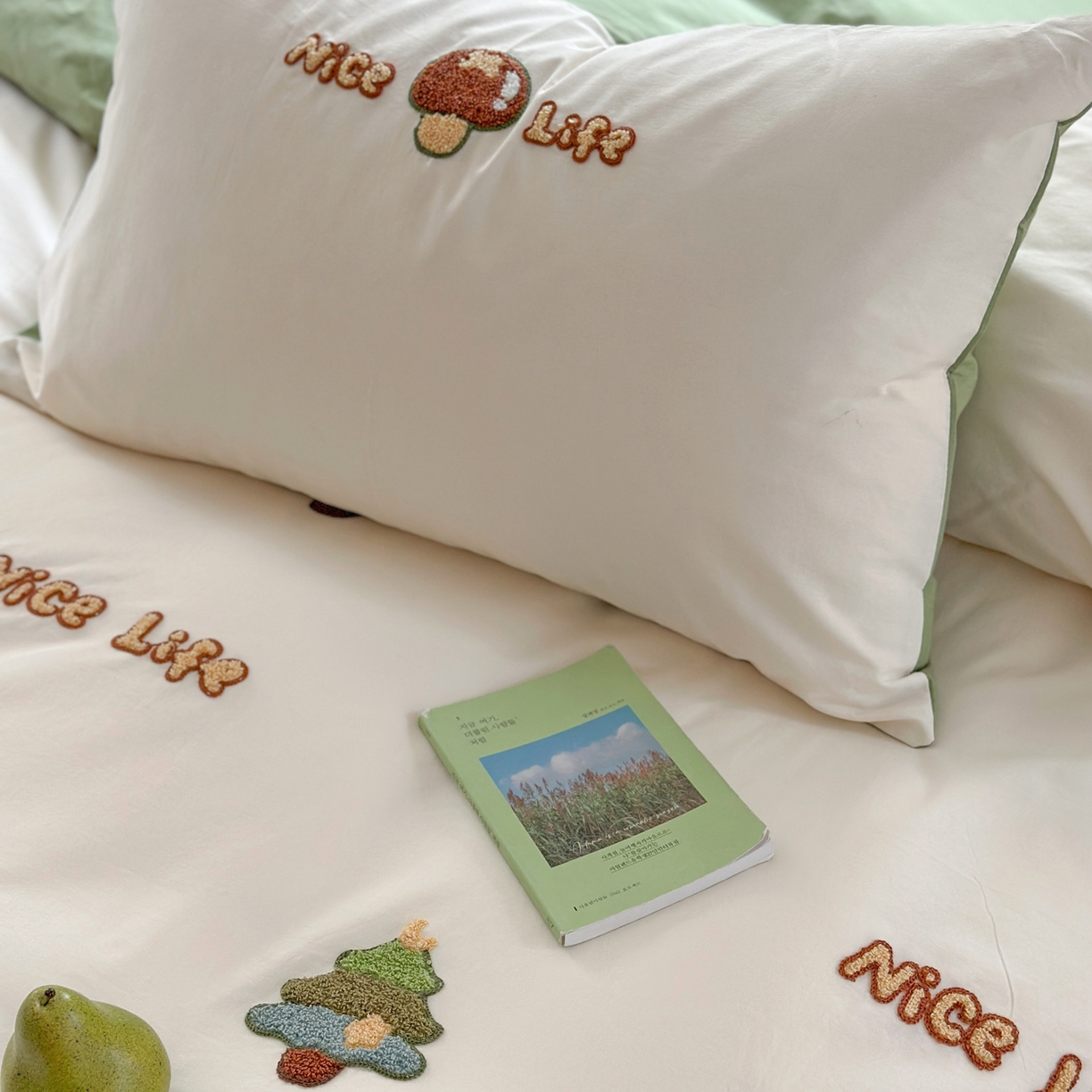 91家纺网 家纺一手货源 找家纺 丽涵家纺 2026新款50S全棉纯棉水洗棉毛巾绣花四件套幸运圣诞 幸运圣诞树