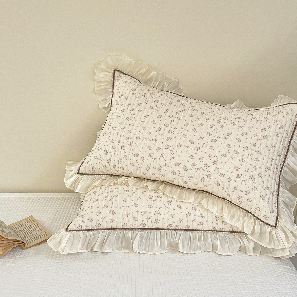 91家纺网 家纺一手货源 找家纺 美优兰 2026新款全棉13372法式花边床盖（含买家秀） 蝶舞