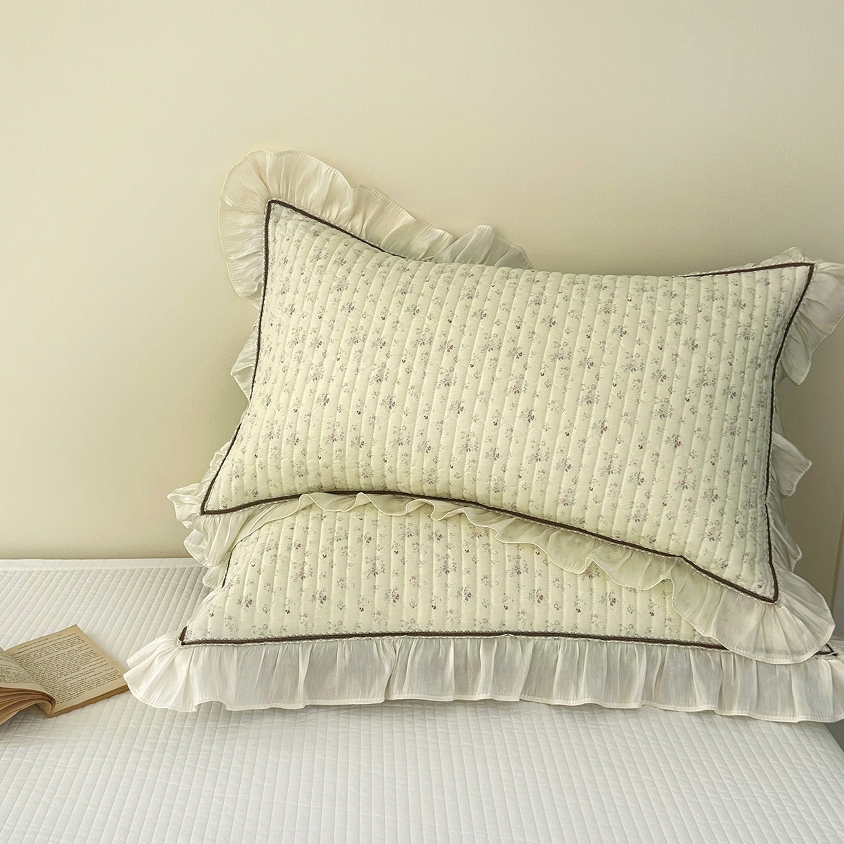 91家纺网 家纺一手货源 找家纺 美优兰 2026新款全棉13372法式花边床盖（含买家秀） 花影